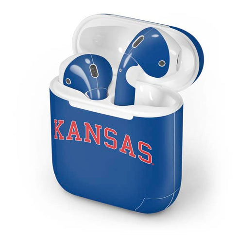 University of Kansas Collegiate Text Apple AirPods Skin