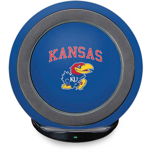 University of Kansas Collegiate Text Fast Charge Wireless Charging Stand Skin