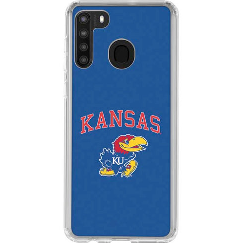 University of Kansas Collegiate Text Galaxy A21 Clear Case