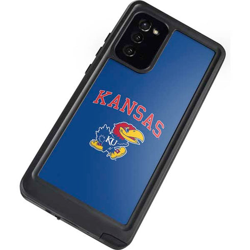 University of Kansas Collegiate Text Galaxy Note20 5G Waterproof Case
