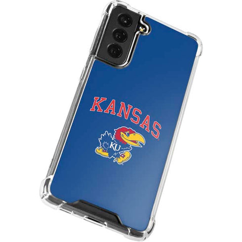 University of Kansas Collegiate Text Galaxy S21 FE Clear Case