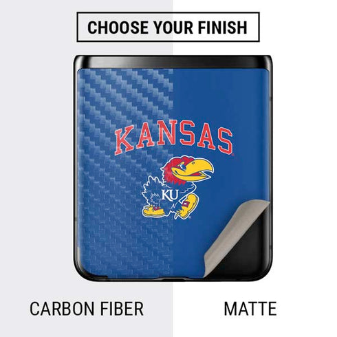 University of Kansas Collegiate Text Galaxy Z Flip Skin