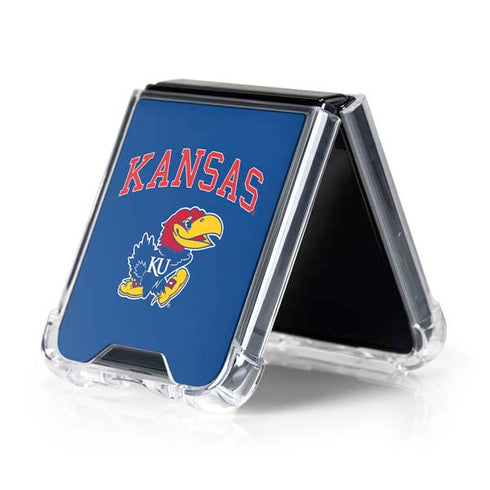 University of Kansas Collegiate Text Galaxy Z Flip5 5G Clear Case