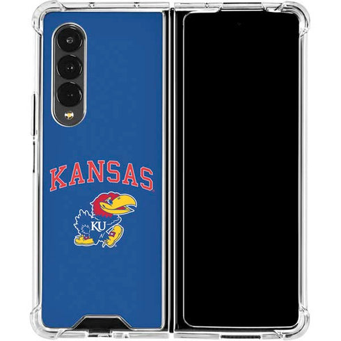 University of Kansas Collegiate Text Galaxy Z Fold4 5G Clear Case