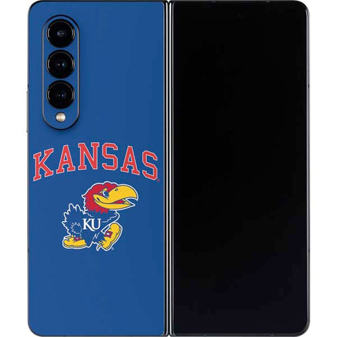 University of Kansas Collegiate Text Galaxy Z Fold4 5G Skin