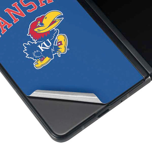 University of Kansas Collegiate Text Galaxy Z Fold4 5G Skin