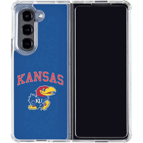 University of Kansas Collegiate Text Galaxy Z Fold5 5G Clear Case