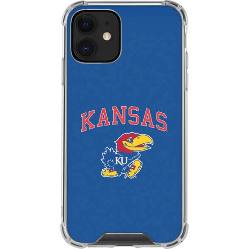 University of Kansas Collegiate Text iPhone 12 Clear Case