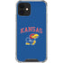 University of Kansas Collegiate Text iPhone 12 Clear Case