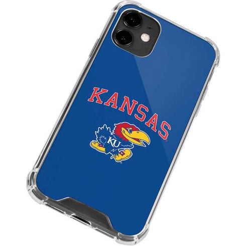 University of Kansas Collegiate Text iPhone 12 Clear Case