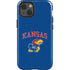 University of Kansas Collegiate Text iPhone 15 Impact Case