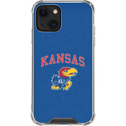 University of Kansas Collegiate Text iPhone 14 Plus Clear Case