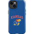 University of Kansas Collegiate Text iPhone 15 Plus Impact Case