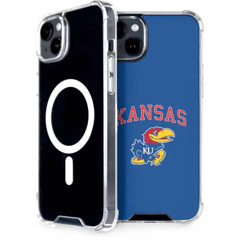 University of Kansas Collegiate Text iPhone 15 Plus MagSafe Case