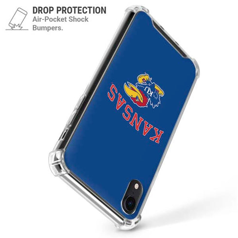 University of Kansas Collegiate Text iPhone XR Clear Case