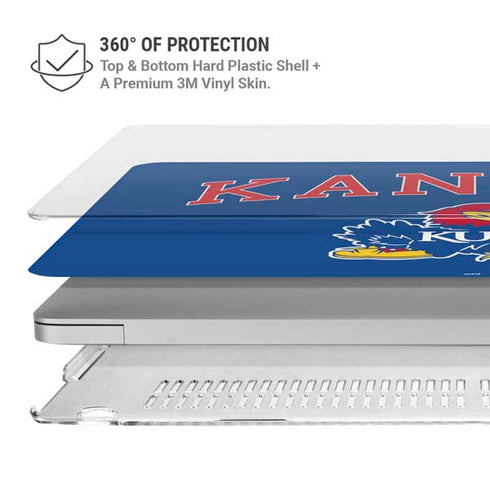 University of Kansas Collegiate Text MacBook Air 15in (2023-2025) Case plus Skin