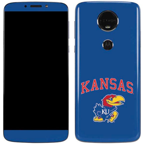 University of Kansas Collegiate Text Moto E5 Plus Skin