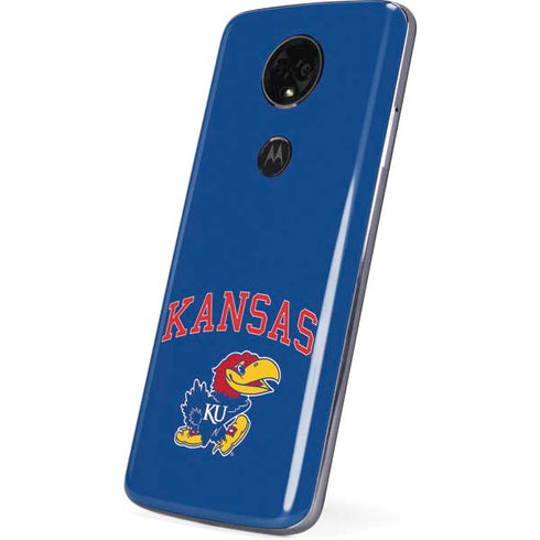 University of Kansas Collegiate Text Moto E5 Plus Skin