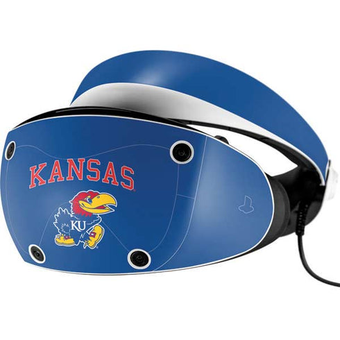 University of Kansas Collegiate Text PlayStation VR2 Skin