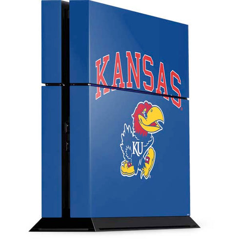 University of Kansas Collegiate Text PS4 Console Skin