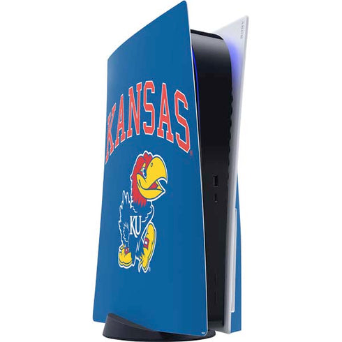 University of Kansas Collegiate Text PS5 Console Skin