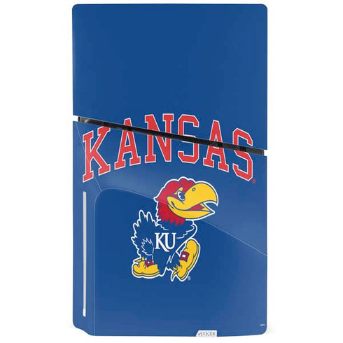 University of Kansas Collegiate Text PS5 Slim Disk Console Skin