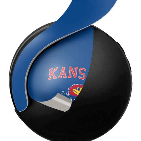 University of Kansas Collegiate Text PULSE 3D Wireless Headset for PS5 Skin