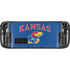 University of Kansas Collegiate Text Steam Deck Handheld Gaming Computer Skin