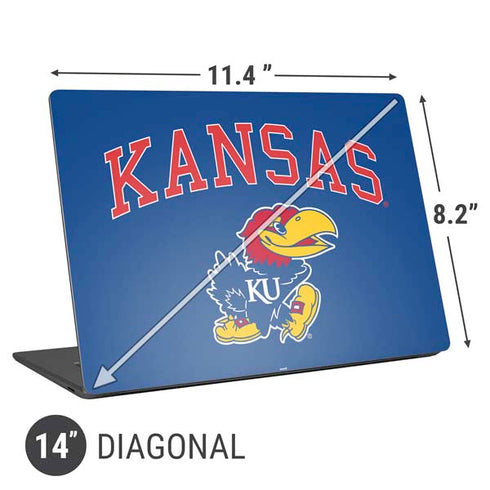 University of Kansas Collegiate Text Universal Laptop 14in (11.4 x 8.2in) Skin
