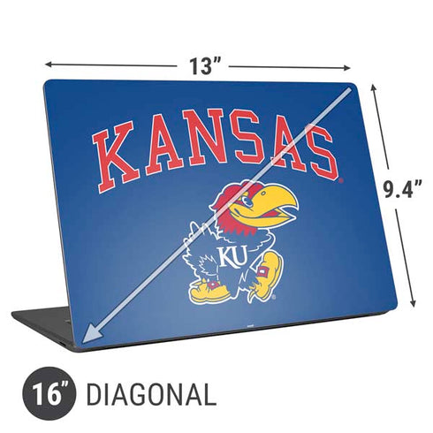 University of Kansas Collegiate Text Universal Laptop 16in (13 x 9.4in) Skin