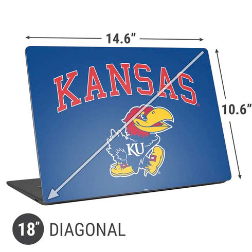 University of Kansas Collegiate Text Universal Laptop 18in (14.6 x 10.6in) Skin