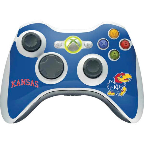 University of Kansas Collegiate Text Xbox 360 Wireless Controller Skin