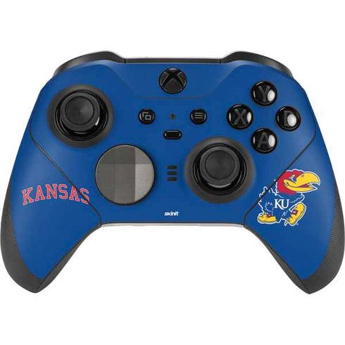 University of Kansas Collegiate Text Xbox Elite Wireless Controller Series 2 Skin
