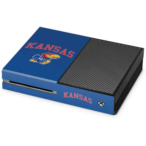 University of Kansas Collegiate Text Xbox One Console Skin