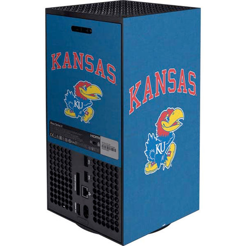 University of Kansas Collegiate Text Xbox Series X Bundle Skin