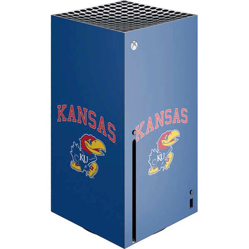 University of Kansas Collegiate Text Xbox Series X Console Skin