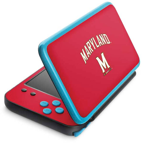 University of Maryland Collegiate Text Red Nintendo 2DS XL (2017) Skin