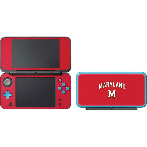 University of Maryland Collegiate Text Red Nintendo 2DS XL (2017) Skin