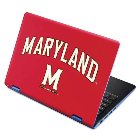 University of Maryland Collegiate Text Red Aspire R11 11.6in Skin