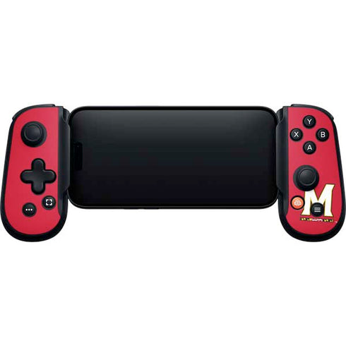 University of Maryland Collegiate Text Red Backbone One for iPhone Game Controller Skin