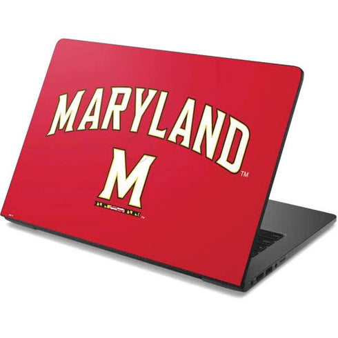 University of Maryland Collegiate Text Red Dell Chromebook Skin