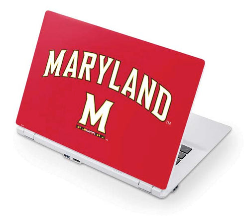 University of Maryland Collegiate Text Red Acer Chromebook Skin