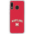 University of Maryland Collegiate Text Red Galaxy A20 Clear Case