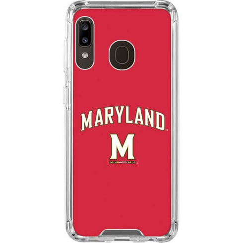 University of Maryland Collegiate Text Red Galaxy A30 Clear Case