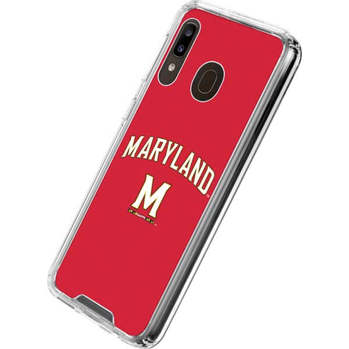 University of Maryland Collegiate Text Red Galaxy A30 Clear Case