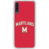 University of Maryland Collegiate Text Red Galaxy A50 Clear Case