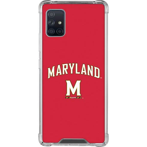 University of Maryland Collegiate Text Red Galaxy A51 5G Clear Case