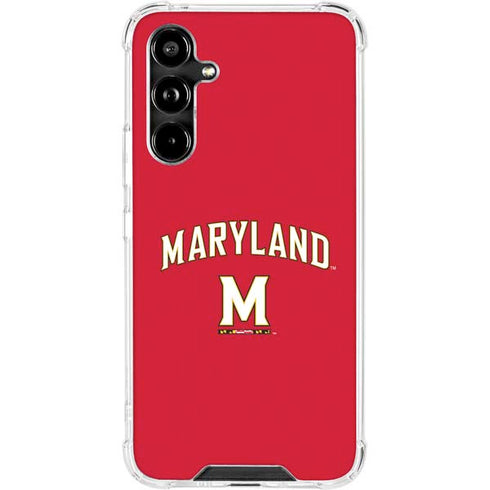 University of Maryland Collegiate Text Red Galaxy A54 5G Clear Case