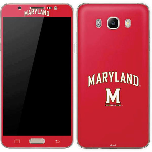 University of Maryland Collegiate Text Red Galaxy J7 Skin