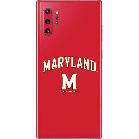 University of Maryland Collegiate Text Red Galaxy Note 10 Plus Skin